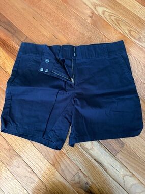 LOFT Navy Casual Mid-Rise Shorts
